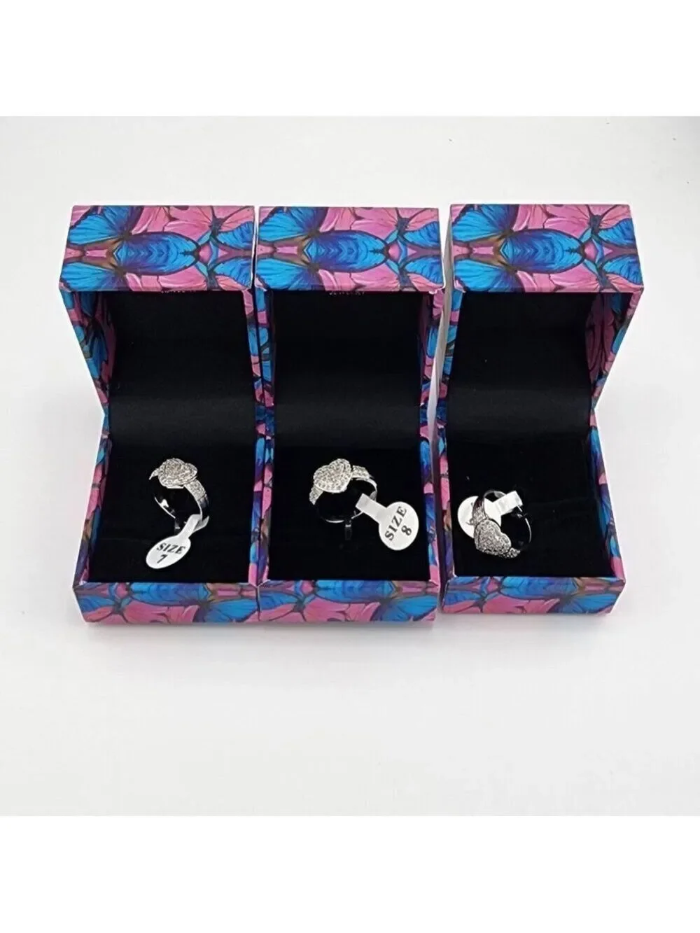 Brand New Gold Plated Heart CZ Stone Ring